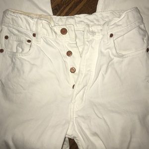 White high waisted jeans